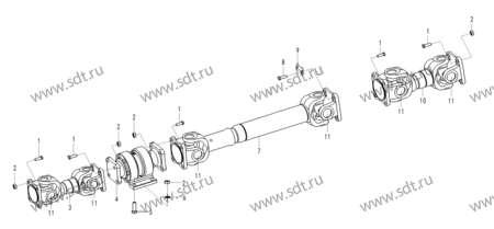 Болт карданный (М14х1,5х47) - 3050900002