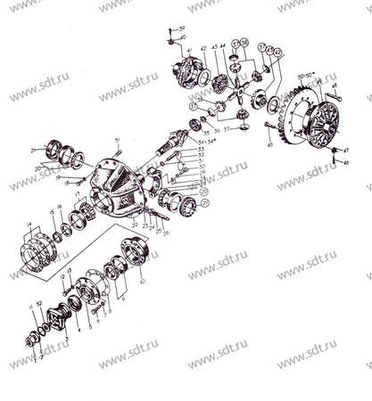 Левый корпус  дифференциала - ZL30F.5.1-14