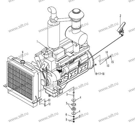 Радиатор охлаждения (под WD615G.220 (G0374)) - 4120000552