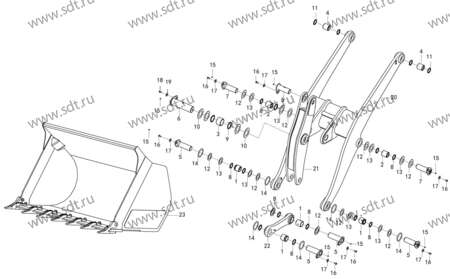 Втулка среднего пальца стрелы LGB302-60х50А2 - 4043000121