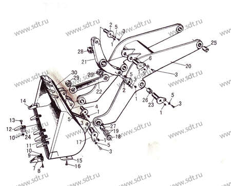 Зуб правый LG930-1 - 3070900062